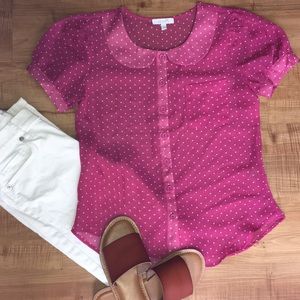 Delia’s Sheer Button-Down